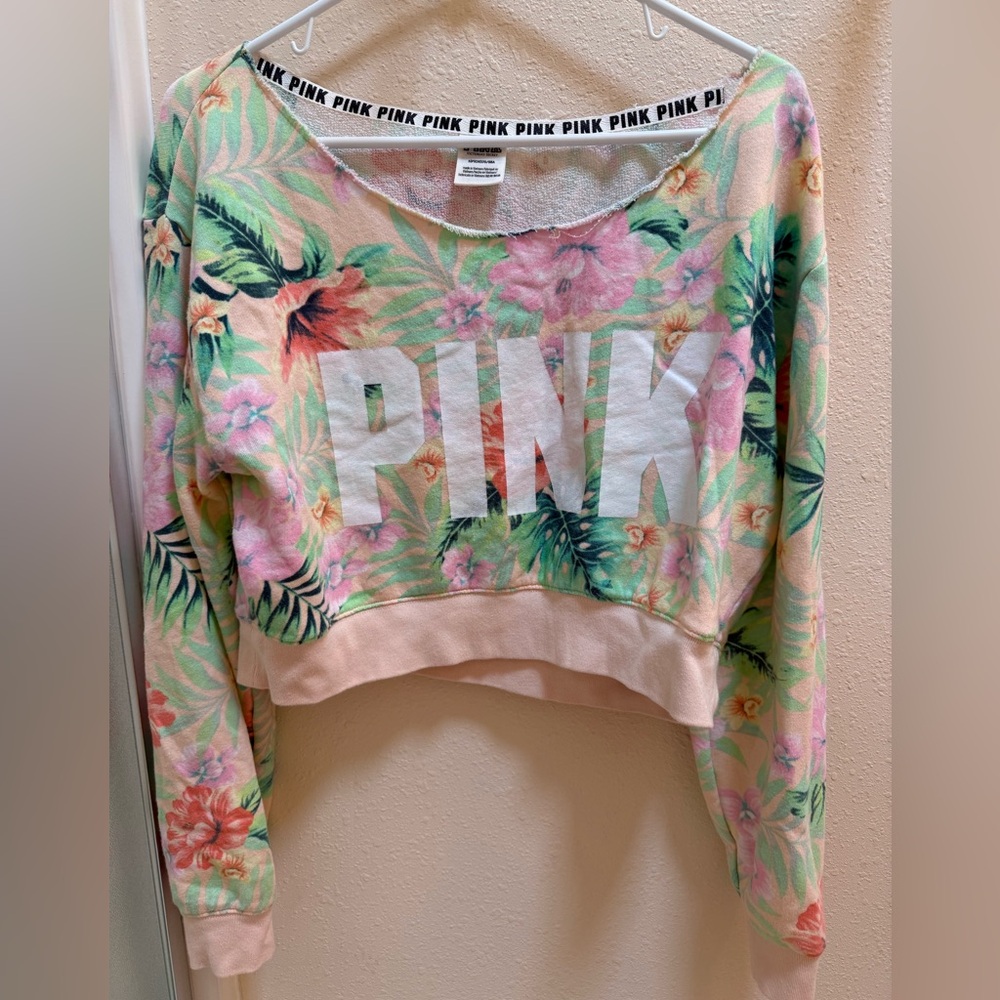 PINK crop top sweater